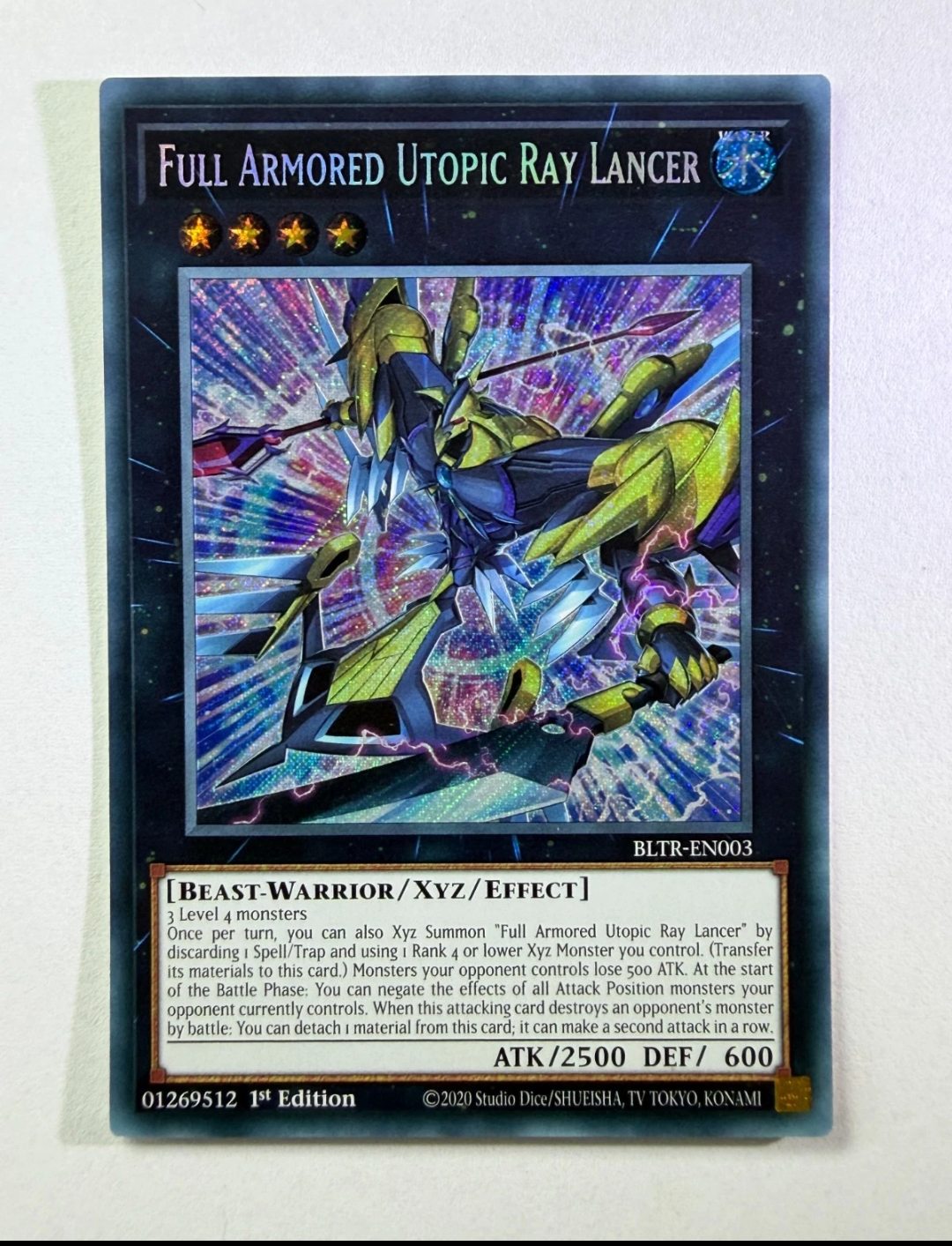 Full Armored Utopic Ray Lancer BLTR-EN003 Secret Rare Near Mint 1st Ed Yugioh
