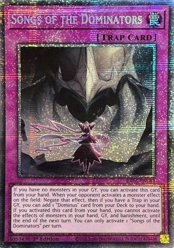 Songs of the Dominators - Starlight Rare Yugioh RA05-EN081