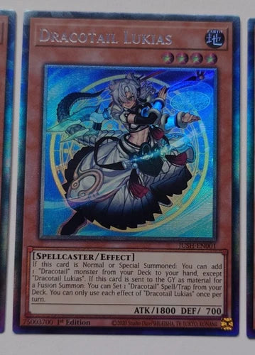 YUGIOH JUSH-EN001 Dracotail Lukias Collectors 1st Edition